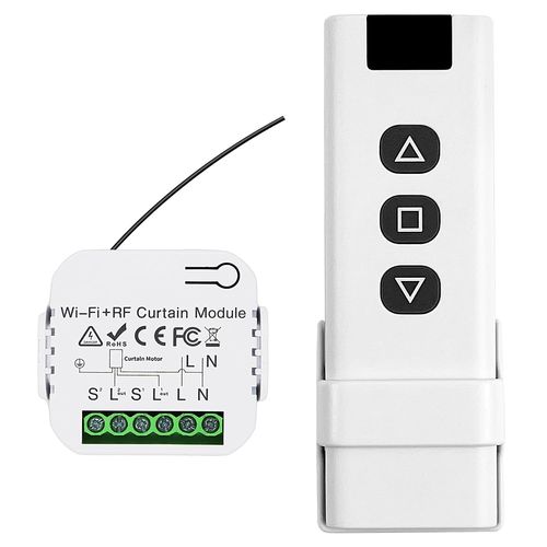 Kyaoayo-Kit Interrupteur Sans Fil, Interrupteur Volet Roulant Connect Avec Rf Tlcommande Et Module De Rception, Pour Commande De Rideau lectrique, Module Volet Roulant Connect