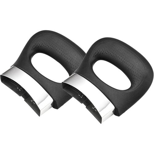 Kyaoayo-Lot De 2 Poignes De Casserole Courtes En Baklite Anti-Brlure Avec Trou Unique - Pice De Rechange Ergonomique Courte - Noir