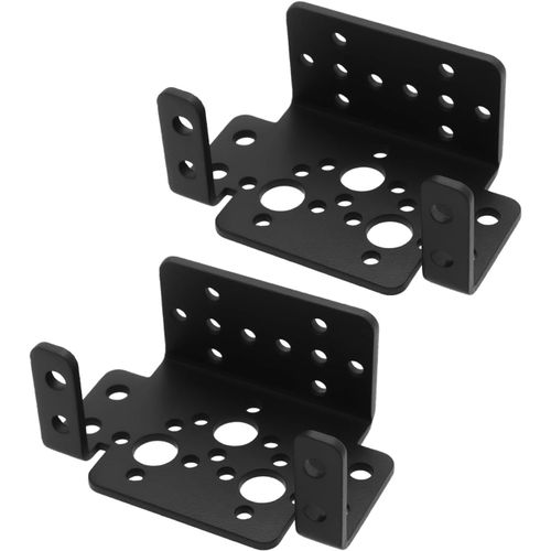 KYAOAYO-Lot De 2 Supports De Servo Multifonctions En Aluminium 58 X 25,1 X 37 Mm Pour Systmes De Servo Avec Taille 40 X 45 X 20 Mm Pour Modles De Tlcommande De Robot, Noir