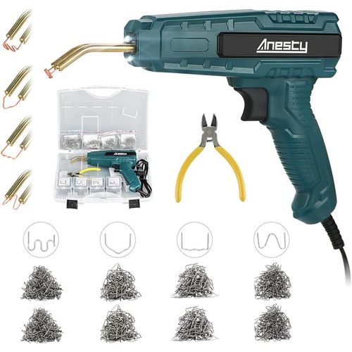 KYAOAYO-Machine De Soudage Plastique, Kit Reparation Plastique Machine De Rparation De Soudure, Pistolet A Agrafe C Avec 800 Pices Agrafes Pour Rparer Un Auto/Moto Pare-Chocs Ou Objets En Plastiqu