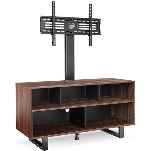 KYAOAYO-Meuble Tv Avec Support En Bois Pour cran De 32  70 Pouces,Support Tv Sur Pied Hauteur Rglable Angle Adjustable 40,Pour Ampli Dvd Voie Centrale Platine Vinyle Dab Charge .50 Kg