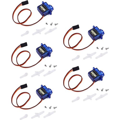 Kyaoayo-Micro Servomoteur 9g Pour Hlicoptre Rc, Avion, Bateau Et Robot | Contrle Prcis | Compatible Avec Arduino, Raspberry Pi | Pack De 5 Pices, Bleu, Plastique