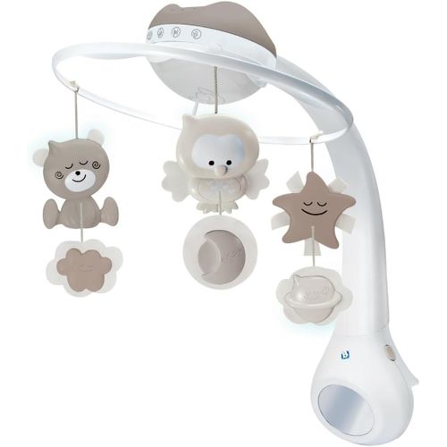 Kyaoayo-Mobile Musical 3-En-1, Mobile Transformable En Projecteur Et En Veilleuse Avec Mode Rveil, 6 Mlodies Intgres Et 4 Sons Nature, Gris
