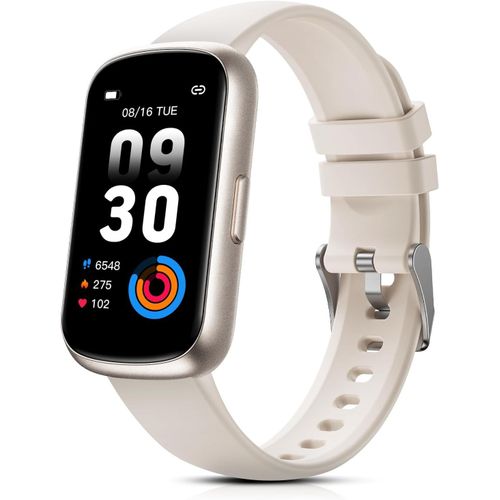 Kyaoayo-Montre Connecte Femme, 1,47 Bracelet Connect Avec 24 Modes Sportifs/3atm tanche/Frquence Cardiaque/Spo2/Sommeil/Podometre, Smartwatch Petit Poignet Pour Android Ios, Stellaire