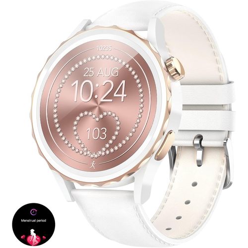 Kyaoayo-Montre Connecte Femme Avec Appels Bluetooth,100+Modes Sportifs Ip68 tanche Montre Connecte Avec Fonction Fminine Frquence Cardiaque Sommeil Podomtre,Smartwatch Pour Ios Android