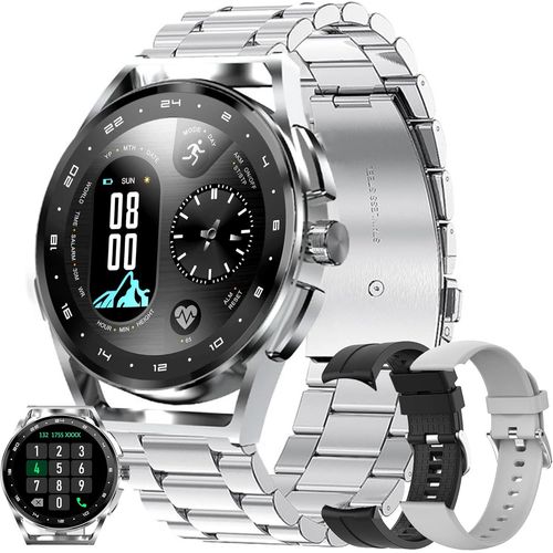 Kyaoayo-Montre Connecte Homme Avec Appel Bluetooth 5.0/Numrotation, Smartwatch Compatible Samsung Huawei Xiaomi Android Ios Podometre Etanche Ip68 Gps Partag Montre Sport Cardiofrequencemetre (Arg