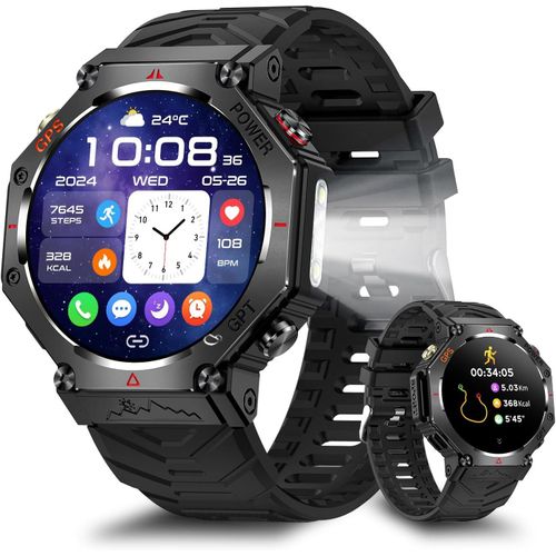 Kyaoayo-Montre Connecte Homme, Smartwatch Avec Gps Intgr Appels Bluetooth Et cran Hd 1.39