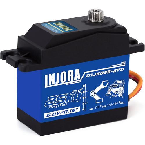 KYAOAYO-Numrique Servo 25Kg Servo  Couple lev Pour 1/10 1/8 1/12 Rc Robots Modles Camion  Chenilles (Angle De Contrle 270)