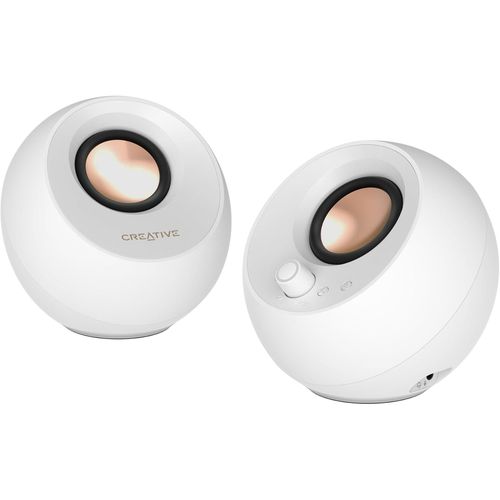 KYAOAYO-Pebble Pro Enceintes D'Ordinateur 2.0 Usb-C Avec Bluetooth 5.3 Et clairage Rvb Personnalisable, Audio Usb Et Port Micro/Casque (Blanc)