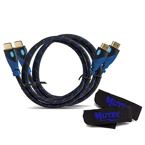 KYAOAYO-Premium Pack De 2 Cbles Hdmi A Haute Performance Avec Ethernet 1.4A (2M) + 2 Attaches Cbles - Soutien 3D & Chaine Audio Retour (Arc) 1080P- Haute Dfinitions
