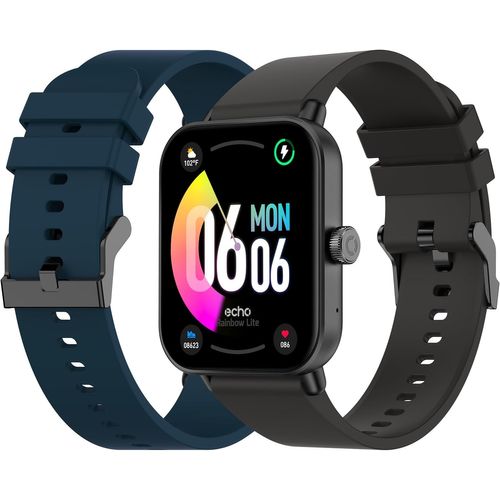 Kyaoayo-Rainbow Lite - Montre Connecte Homme 1.83'' - Appel Bluetooth/Sans Fil & Capteurs Sant - Modes Sport Avec Coaching - 2 Bracelets Gomme - Lgre & tanche - Android/Ios