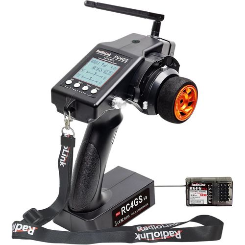 KYAOAYO-Rc4Gs V3 - Radio Commande Rc metteur  5 Voies Avec Rcepteur Gyroscopique R6Fg, Tlmtrie De Tension, 2,4 Ghz Pour Chenille, Buggy, Voiture Drivante, Bateau, Char, Robot, Etc