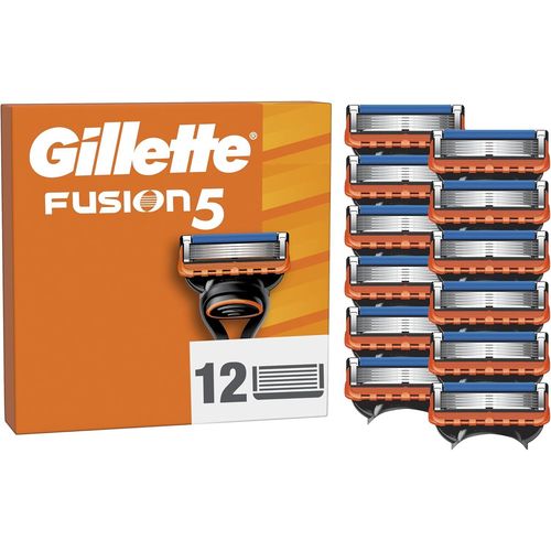 Kyaoayo-Recharges De Rasoir Fusion5 Pour Hommes, Pack De 12, Authentiques, Cartouches Avec Bande Lubrifiante Et 5 Lames Pour Un Ra Manuel Efficace, Compatibles Avec Les Manches De La Srie Fusion
