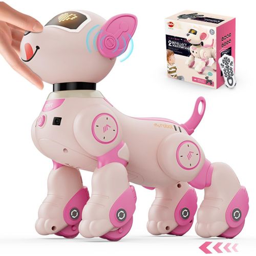 KYAOAYO-Robot Chien Enfants Jouet Tlcommand - Voix Et Tlcommande 2,4 Ghz Animal De Compagnie Avec 20+ Fonctions, Danse Programmable Musique Rc Pour Enfants 3-12 Ans