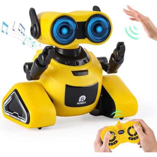 KYAOAYO-Robot Enfant, Robot Tlcommand Avec Contrle Gestuel, Yeux Led, Musique, Robot Jouet Enfant 3 4 5 6 7 8 Ans Cadeau Garcon Fille 2.4Ghz Robots lectroniques Pour Enfants