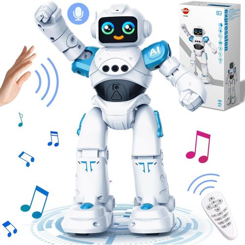 Kyaoayo-Robot Jouet Pour Enfants De 3  12 Ans - Robot Tlcommand, Commande Gestuelle Programmable Rc Robot Jouet Dancing Walking Smart Robot Garons Filles Cadeau D'anniversaire