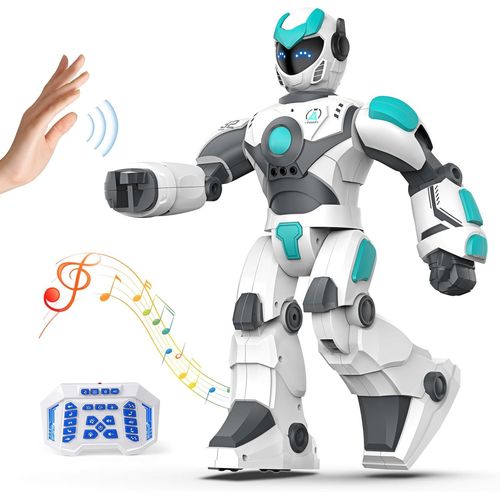 KYAOAYO-Robot Tlcommand Programmable Rc Pour Enfants, Grand Jouet De 40 Cm Avec Chant, Danse, Dtection De Gestes Et Commande Vocale, Intelligent Rechargeable Pour Tout-Petits Garons Filles 3+