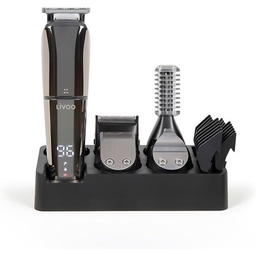 Kyaoayo-Set Tondeuse Multifonction  Dos196  3 En 1, 6 Ttes Interchangeables, 5 Sabots, tanche Ipx6, Sans Fil, Autonomie 90 Min