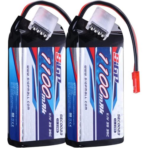 Kyaoayo-Sigp 11,1v 3s Batterie Lipo 1100mah 35c Emballage Souple Avec Fiche Jst Pour Avion Rc Quadcopter Hlicoptre Drone Fpv Loisirs De Course 2 Paquets