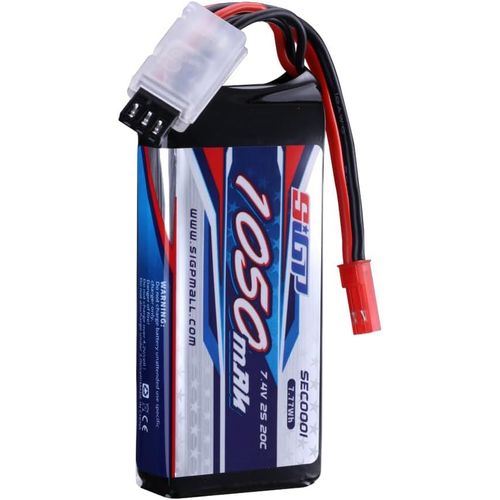 Kyaoayo-Sigp 2s Batterie Lipo 1050 Mah 7,4 V 20 C Avec Fiche Jst Pour Avion Radiocommand Quadcoptre Hlicoptre Drone Fpv Modle Racing Hobby