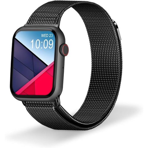 Kyaoayo-- Smartwatch Color Full 2 - Smartwatch Avec 2 Bracelets Noir Et Mtal - Ecran Tactile Ips 1,91'' - Etanche Ip67-128 Modes Sport