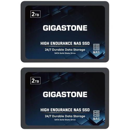 Kyaoayo-Ssd 2to Nas Ssd Disque (Lot De 2 24 H/24, 7 J/7 Durable Tlc Endurance leve Raid Synchro Scurise Des Donnes Cache De Stockage En Rseau 2,5 Pouces Sata Disque Dur Ssd Interne