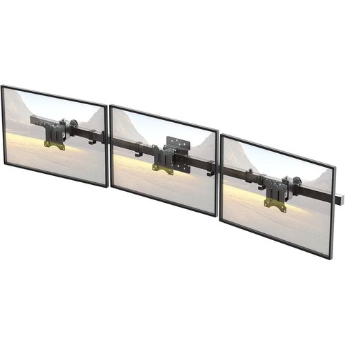 KYAOAYO-Support Mural Ecran Pc Pour 3 Ecran De 17  32 Pouces, Inclinable Et Pivotant, Vesa 75X75/100X100Mm, . 7 Kg Par cran, Noir