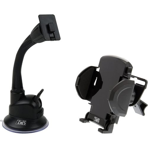 Kyaoayo-Tnb Support De Tlphone 2 En 1, Fixation Pare-Br Et Grille Daration, Tte Orientable 360 Degrs, Mode Pay , Ventouse Haute Qualit, Qualit Optimale, Support Rglable Et Ajustable Noir