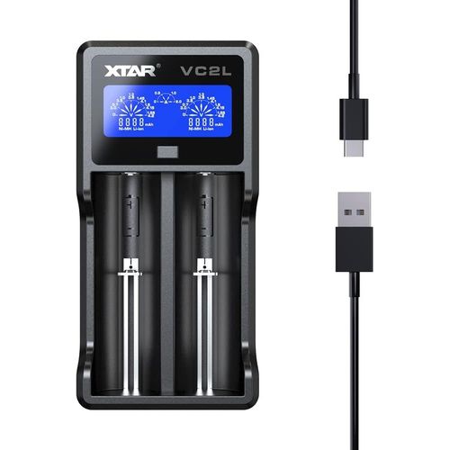 KYAOAYO-Vc2L - Chargeur De Batterie Usb C Amlior 18650 Chargeur Rapide De Batterie 2 A 26650 cran Lcd Pour Piles Aa Aaa C D (Vc2L)