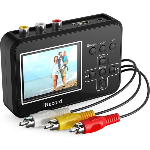 KYAOAYO-Vido Capture Convertir Des Cassettes Vido Directement Sur Carte Mmoire, Vido Convertisseur Vers Numrique Pour Magntoscope, Cassettes Vhs, Hi8, Camscope, Dvd (Noir)