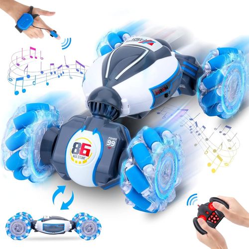 KYAOAYO-Voiture Tlcommande Tout Terrain Pour Enfant, Voiture Tlcommand Avec La Main 4Wd Drift Voiture Rc Twist Car 2,4 Ghz 360 Cross Voiture Car 4 5 6 7 8 9 10 Ans, Cadeau Pour Fille Garons