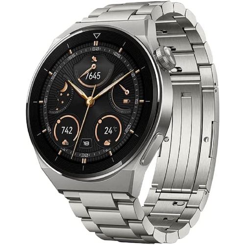 Kyaoayo-Watch Gt 3 Pro 46 Mm, Botier Titane, Verre Saphir, Mode Fume, Longue Dure Vie, Charge Sans Fil, Frquence Cardiaque Surveillance Spo2, Appels Bluethooth, Bracelet Titane Acier Inoxydable