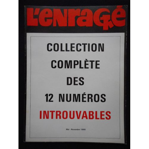 L'Enrag 1968 Collection Complte Des 12 Numros Introuvables   de Sin  Format Album 