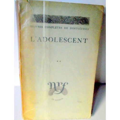 L'adolescent   de Dostoevski  Format Broch 