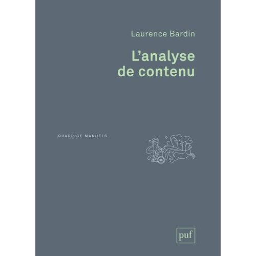 L'analyse De Contenu    Format Grand Format 