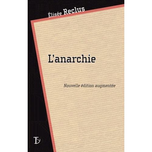 L'anarchie    Format Poche 