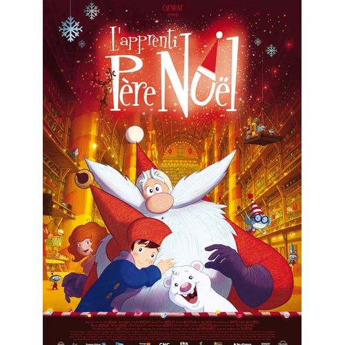 L'apprenti Pre Nol - Vritable Affiche De Cinma Plie - Format 40x60 Cm -De Luc Vinciguerra Avec Les Voix De Line Renaud, Julie Gayet, Isabelle Mergault, Jean-Pierre Marielle, Lornt Deutsch - 2010