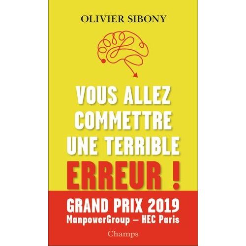 Vous Allez Commettre Une Terrible Erreur ! - Combattre Les Biais Cognitifs Pour Prendre De Meilleures Dcisions   de Sibony Olivier  Format Poche 