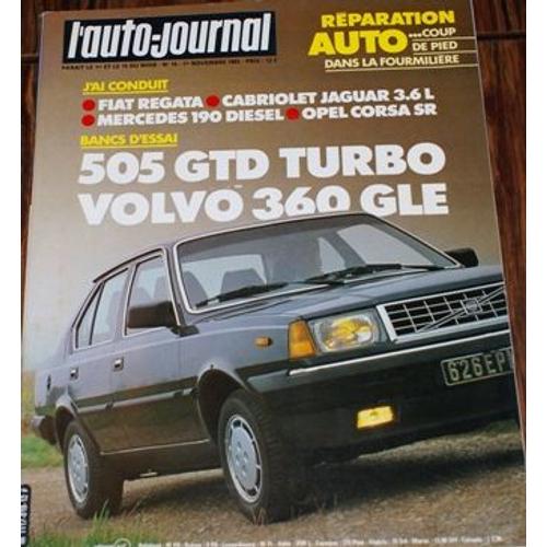 L'auto Journal 19 1983 505 Gtd Turbo Volvo 360 Cabriolet Jaguar Opel Corsa Mercedes 190 Fiat Regata