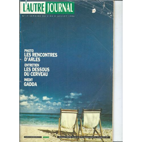 L'autre Journal 02/07/1986 Arles, Gadda, Rgis Franc, Cabu, Jimmy Rudnick, Akira Asada, Hlne Delavaut, Robert Doisneau, Yan Morvan, James Dean, Avedon, Lossu,John Lurie,Edouard Zafirand,Backtchanian