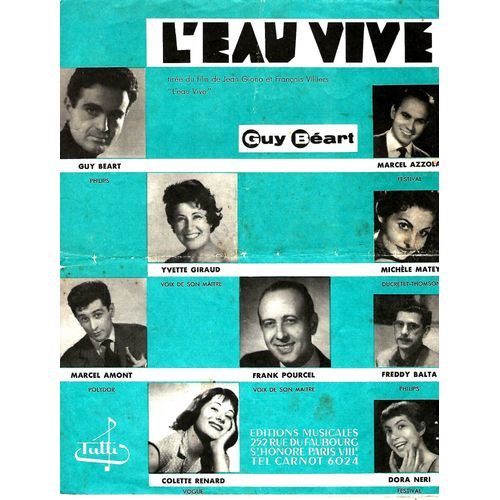L'eau Vive. Guy Bart. A 28