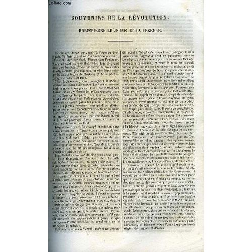 L'echo Litteraire - Lecture Des Familles Deuxieme Annee - Souvenirs De La Rvolution - Robespierre Le Jeune Et La Terreur Par Charles Nodier