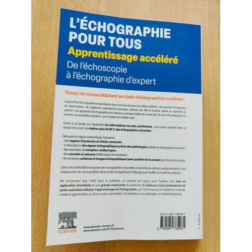 L'chographie Pour Tous : Apprentissage Acclr - De L'choscopie  L'chographie D'expert    Format Non Precis 