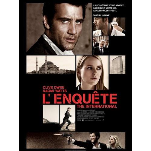 L'enqute - The International - Naomi Watts - Clive Owen - Affiche Cinema Originale