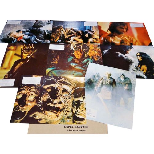 L Epee Sauvage (The Sword And The Sorcerer): Jeu De 8 Photos D'exploitation Cinematographique - Format 21x27 Cm - De Albert Pyun Avec Lee Horsley, Kathleen Beller, Richard Lynch, Richard Moll - 1982