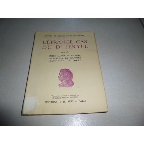 L' trange Cas Du Dr Jekyll R L Stevenson dition 