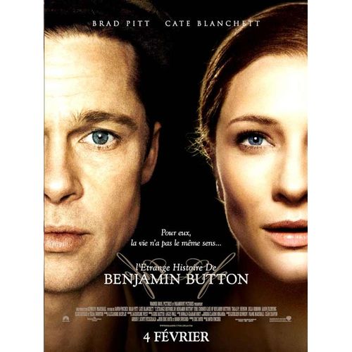 L Etrange Histoire De Benjamin Button -Vritable Affiche De Cinma - Format 40x60 -De David Fincher Avec Brad Pitt, Cate Blanchett, Julia Ormond, Taraji P. Henson, Tilda Swinton, Elias Koteas -2009