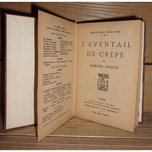 L'eventail De Crepe   de edmond jaloux 