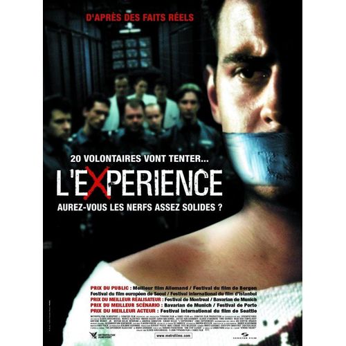 L'exprience (Das Experiment) -Vritable Affiche De Cinma Plie-Format 40x60 Cm- De Oliver Hirschbiegel Avec Moritz Bleibtreu, Christian Berkel, Oliver Stokowski, Wotan Wilke Mhring -2003