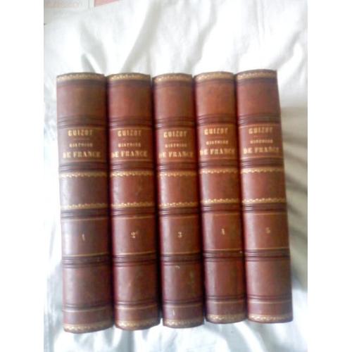L Histoire De France Depuis Les Temps Recules Jusqu En 1789 Raconte  Mes Petits-Enfants (5 Volumes)   de M. GUIZOT  Format Beau livre 
